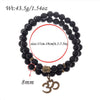 TCC™ Natural Volcanic Lava Stone Om Buddha Bracelet